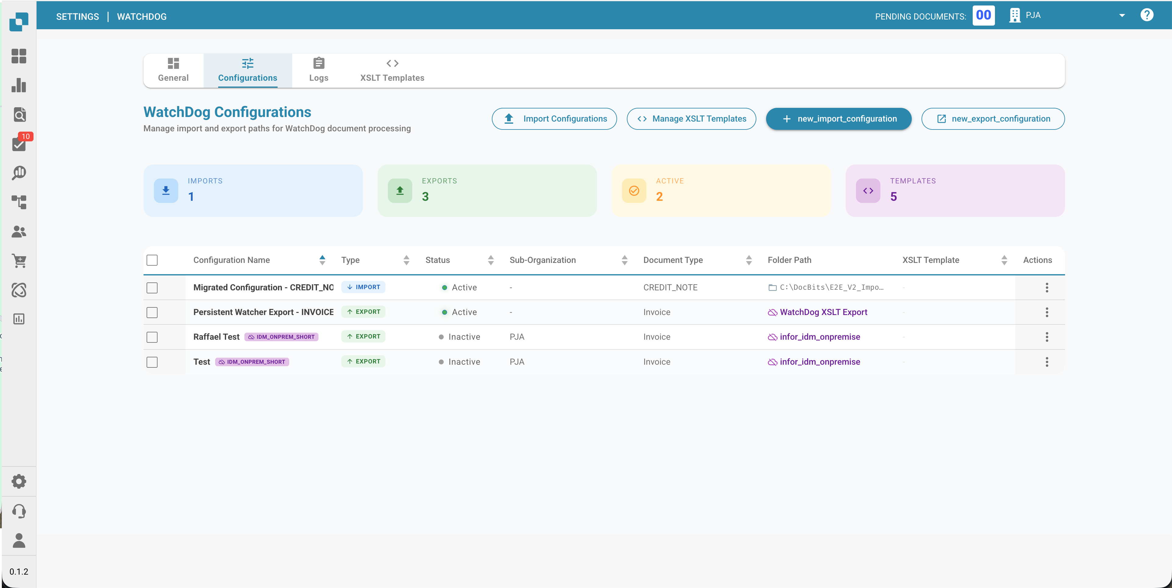 WatchDog Allgemeine Einstellungen